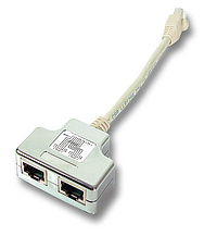 ISDN T-Adapter 2 x Buchse ISDN